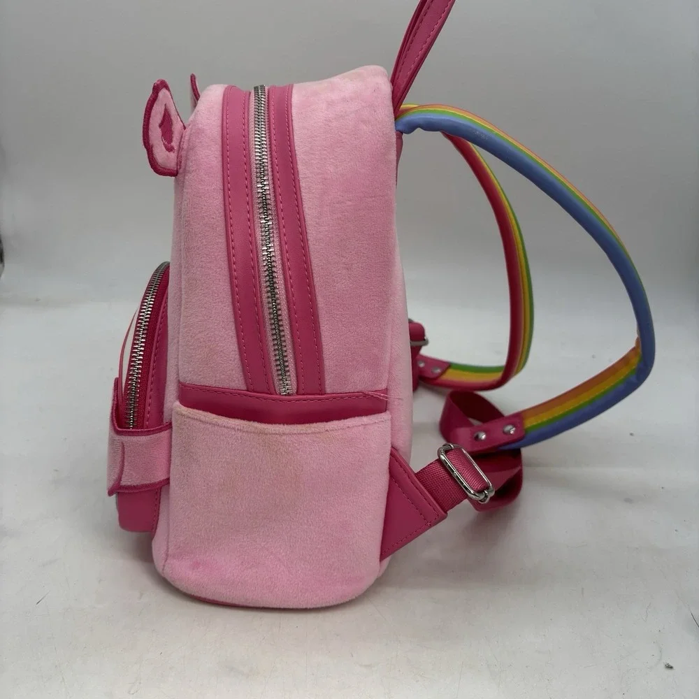 Loungefly Cheer Bear Care Bear Mini Backpack 40th Anniversary Soft Flocked